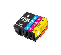 Cartuchos 912XL 4 uds, Compatible con HP, OfficeJet | Set negro cian magenta amarillo for series 8010 8012 8013 8014 8015 8017 8018 8020 8025(Set-B)