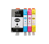 Cartuchos 934XL 935XL Paquete de 4, Compatible con HP, 6230 6830 | 6812 6815 6820, negro cian magenta amarillo, BK 50ml C M Y 15ml