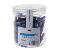 Cartuchos con suministro de 100 unidades para rutina, color azul | Suministro a granel de cartuchos individuales, contenedor con tapa para recuperación, reemplazo listo para escribir