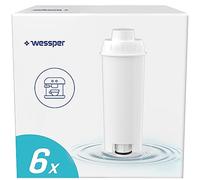 Cartuchos de filtro de agua Wessper Aqua Lunga compatible con cafetera automática Delonghi DLSC002, SER3017 & 5513292811 - ECAM, ESAM, ETAM, SECAM - paquete de 6