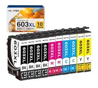 Cartuchos de Impresora 603XL compatibles con Epson 603 para Expression Home XP-4155 XP-3100 XP-2100 XP-4150 XP-4105 XP-4100 XP-3155 XP-3150 XP-3105 XP-2155 Workforce ( Paquete de 10 Unidades)