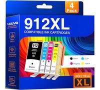 Cartuchos de impresora 912XL compatibles para HP 912 Multipack para HP Officejet Pro 8020 8022 8023 8024 8025 8030 OfficeJet 8010 8012 8013 8014 8015 8017 8018 (paquete de 4)