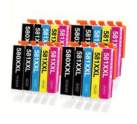 Cartuchos de Impresora Compatibles PGI-580 CLI-581XXL para Canon 580 581, Multipack para Canon TS705 TR8550 TS6150 TR7550 TS6250 TR8500 TS8251 TS6350 TS9550 TS6151 TS9551 (Paquete de 20)