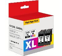 Cartuchos de Impresora PG-545XL CL-546XL para Canon 545 546 XL Multipack de Repuesto para MX495 TR4550 TS3150 TR4551 MG3050 MG2555s MX490 TS3151 MG2550s TS3350 MG2950 MG29500 S MG3051, Paquete de 2