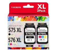 Cartuchos de impresora PG-575XL CL-576XL, PG-575XL CL-576XL Cartuchos de tinta de repuesto para Canon 575 576 para impresora PIXMA TS3550i TS3551i TS3750i TR4750i TR4751i (1 negro, 1 color)