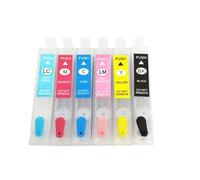 Cartuchos de Recarga T0801-T0806 Compatibles con Epson Stylus Photo R265 R360 R285 RX585 RX685 P50 PX700W PX710W PX800FW PX50