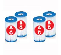 Cartuchos de repuesto para filtros de piscina Intex Easy Set tipo A o C (paquete de 2)