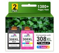 Cartuchos de tinta 308 XL compatibles con cartucho HP 308 negro y color para tinta 308XL para HP Envy 6120e 6132e 6520e 6100e 6532e 6110e 6122e 6130e 6155e Deskjet 2920 2910 2922 4320