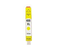 Cartuchos de Tinta 655XL Paquete 4, Compatible con HP, 3525 4615 | 4625, 5525, 6520, 6525, 6625, CZ109AE CZ110AE CZ111AE CZ112AE(Yellow 1PC)