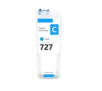 Cartuchos de Tinta 727, Compatible con HP, T920 T930 T1500 | T1530 T2500 T2530, 300ML, juego de 6 colores, vacíos, con chip permanente, F9J76A F9J77A(1PC Cyan)