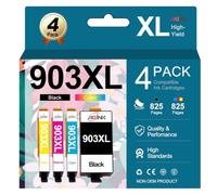 Cartuchos de tinta 903XL 903 XL para HP, paquete de 4 (1BK+3C)