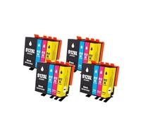 Cartuchos de Tinta 912XL 4 uds, Compatible con HP, 8010 8012 8015 | OfficeJet 8013 8014 8017 8018; OfficeJet Pro 8020 8022 8023 8024 8025 8026 8028 8035(912XL 4SET)