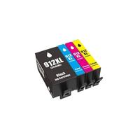 Cartuchos de Tinta 912XL 4 uds, Compatible con HP, 8010 8012 8015 | OfficeJet 8013 8014 8017 8018; OfficeJet Pro 8020 8022 8023 8024 8025 8026 8028 8035(912XL 1SET)