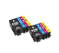 Cartuchos de Tinta 912XL 4 uds, Compatible con HP, 8010 8012 8015 | OfficeJet 8013 8014 8017 8018; OfficeJet Pro 8020 8022 8023 8024 8025 8026 8028 8035(912XL 2SET)
