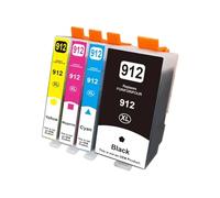 Cartuchos de Tinta 912XL 4 uds, Compatible con HP, 8010 8017 | 8018 8020 8022 8023 8024 8025 8026 8028 8012 8013 8014 8015 8035e, negro cian magenta amarillo(4pcs-1SET)
