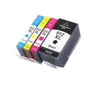 Cartuchos de Tinta 912XL Paquete 4, Compatible con HP | Para OfficeJet 8010, 8012, 8013, 8014, 8015, 8017, 8018, 8020, 8022, 8023, 8024, 8025, 8026, 8028(16cm)