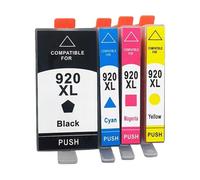 Cartuchos de Tinta 920XL, Compatible con HP, 6500A 6000 6500 | 920 XL para impresora Officejet 7000 7500 7500A, negro cian magenta amarillo