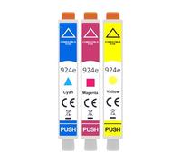 Cartuchos de Tinta 924E compatibles con HP Pro 8130E 8132E 8134E | 8135E 8120E 8122E 8124E 8125E, suministro de tinta, consumibles for impresora(1SET)