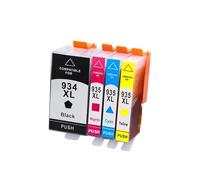 Cartuchos de Tinta 934XL y 935XL de Alto Rendimiento, Paquete XL for impresoras HP OfficeJet Pro 6812, 6815, 6820, 6830, 6835 y 6230.(1set 4pcs)