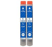 Cartuchos de Tinta Cian para impresoras Epson T2632 (26XL, 2 GB, Compatible con impresoras Epson Expression Premium), Color Cian
