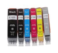 Cartuchos de Tinta CLI526 PGI525, compatibles con Canon | Impresora MG5150 MG5250 MG6150 MG8150 MX885 MG5350 IP4850 Ix6550(1Set)