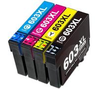 Cartuchos de Tinta compatibles 603 603XL para la Serie XP y Modelos Workforce(4 Pack 1SET)