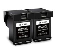 Cartuchos de Tinta compatibles 652XL para Deskjet 1118 2135 2136 2138 3635 3636 Cartucho de Tinta HP652 de Repuesto(2BK)