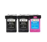 Cartuchos de Tinta compatibles 652XL para Deskjet 1118 2135 2136 2138 3635 3636 Cartucho de Tinta HP652 de Repuesto(2BK 1C)
