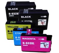 Cartuchos de Tinta compatibles 932 933 Hp932XL Hp933XL Negro Cian Magenta Amarillo Media Kit Combo Pack D8J69FN(5PK-2BK 1C 1M 1Y)