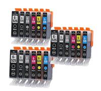 Cartuchos de Tinta compatibles CLI-526, Paquete de 3 PGI-525 para Impresora IP4850 Ix6550 MG5150 MG5250 MG6150 MG8150 MX885 MG5350(3set 18PK)