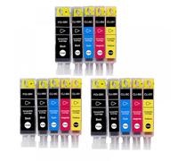Cartuchos de Tinta compatibles con 15 Piezas para impresoras PGI-5 CLI-8 Que Incluyen IP4200 IP4300 IP4500 MP500 IP5200 MP530 MP600 MP610 MP800(3set 15PK)