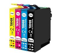 Cartuchos de Tinta compatibles para impresoras 604 604XL Modelos XP 2200 2205 3200 4200 y WF 2935DWF 2930DWF 2910DWF(4PK)