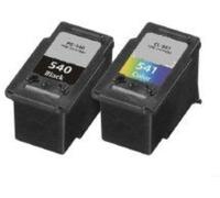 Cartuchos de tinta compatibles para impresoras Canon (modelos PG-540 y CL-541, 1 cartucho negro y 1 de color)