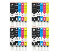 Cartuchos de Tinta compatibles PGI550 CLI551 PGI-550 CLI 551 PGI-550 CLI-551 for impresoras Canon MG6350 MG7150 IP8750 Ip7250(4SET)