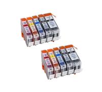 Cartuchos de Tinta DAT PGI-520 CLI-521 compatibles con impresoras IP 3600 4600 4700 MP 540 550 560 620 630 640 980 MX860 alternativas(2 Sets)