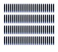 Cartuchos de tinta de pluma estilográfica de 100 piezas Cartucho de recarga de tinta de color azul oscuro con diámetro de agujero de 3,4 mm para oficina, escuela, estudiante, escritura, material de