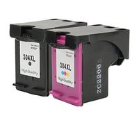 Cartuchos de Tinta de Repuesto para HP 304XL, Cartuchos de Impresión en Color Y Negro para DeskJet para AMP, Fácil de Instalar, Compatible con la Mayoría de Las Impresoras para(H 304XLBK Negro)
