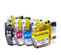 Cartuchos de Tinta LC421XL 2 uds, Compatible con Brother | Negro + tricolor, cartucho de tinta para DCP-J1050DW MFC-J1010DW DCP-J1140DW