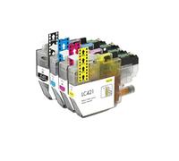 Cartuchos de Tinta LC421XL 4-Pack, Compatible con Brother, DCP-J1050DW | DCP-J1140DW, DCP-J1800DW, MFC-J1010DW, para impresoras LC421 y LC421XL(4Pcs (1SET))