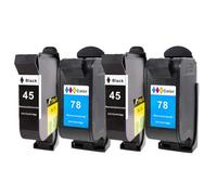 Cartuchos de Tinta Negros compatibles para impresoras DeskJet 45 78 Modelos 1220C 3820 3822 6122 6127 930C 932C 940C 950C(2BLACK 2COLOR)