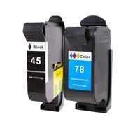 Cartuchos de Tinta Negros compatibles para impresoras DeskJet 45 78 Modelos 1220C 3820 3822 6122 6127 930C 932C 940C 950C(1BLACK 1COLOR)
