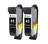 Cartuchos de Tinta Negros compatibles para impresoras DeskJet 45 78 Modelos 1220C 3820 3822 6122 6127 930C 932C 940C 950C(2PCS Black)