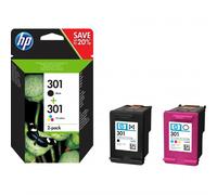 HP Pack de ahorro de 2 cartuchos de tinta original 301 negro/Tri-color