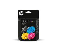 Cartuchos de Tinta Originales - HP 308 Negro + Color Pack de 2 6L6S6UE