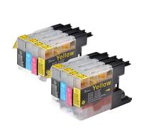 Cartuchos de tinta para modelos de impresora DCP-J525W J725DW MFC-J430W J625DW J6510 J6710 J6910 J825 J5910DW Reemplazo para números de pieza LC12 LC40 LC71 LC73 LC75 LC400 LC1220 LC1240(2set 8colors)