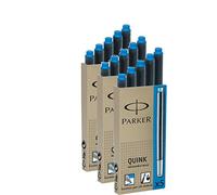 Cartuchos de Tinta PARKER Quink Paquete con 5 unidades), color azul, 15 Patronen, azul, 5