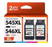 Tinta PG-545XL CL-546XL Replacement para Canon 545 546 XL para PIXMA TS3150 TS3151 MG2550S MG3050 MG3051 TR4550 TR4551 TS3350 MG2950 MX495(1 Negro, 1 Color)
