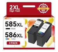 Cartuchos de Tinta PG-585XL / CL-586XL Multipack, Compatibles con Canon 585 586, Alta Capacidad hasta 2.260 Páginas, para PIXMA TS7650i, TS7550i, TS7640i, TS7740i, TS4150i, TS6550i, TS7750i