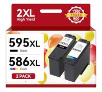 Cartuchos de Tinta PG-595XL / CL-586XL Multipack, Compatibles con Canon 595 586, Alta Capacidad hasta 2.260 Páginas, para PIXMA TS7650i TS7640i TS7740i TS7750i TS4150i TS65550i TS75550i