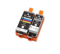 Cartuchos de Tinta PGI-35 CLI-36 compatibles con Canon IP100B IP100 Mini | PIXMA Mini 260 Mini 320, Juego de cartuchos, Impresión en color(1SET)
